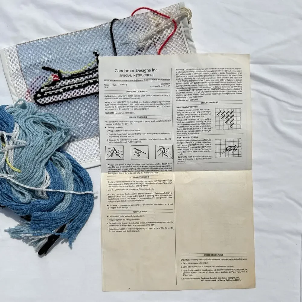 Something Special Paritily Done Needlepoint Kit Cruise Ship
